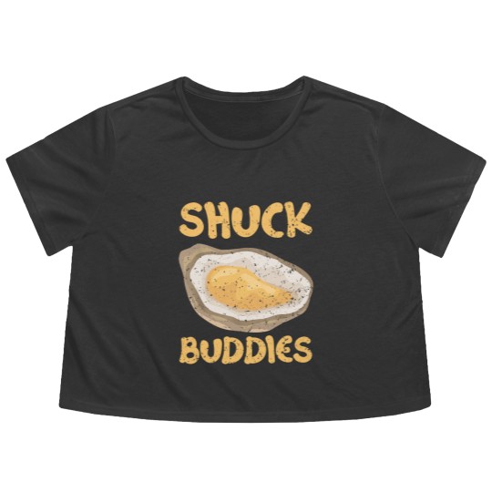 Discover Shuck Buddies Seafood Lover Seas Mollusc Animal Oyster 21 Flowy Cropped Tees