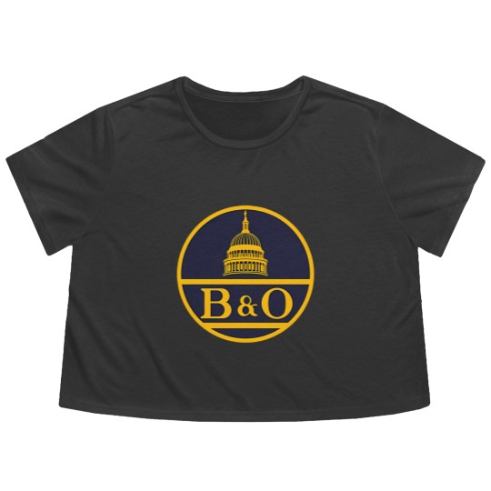 Discover Vintage B&O railroad logo - Railroad - Flowy Cropped Tees