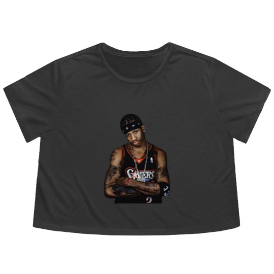 Discover Allen Iverson Flowy Cropped Tees, Rare The Answer Rap Flowy Cropped Tees Vintage Style Graphic Print