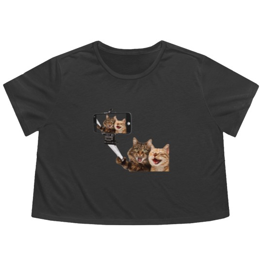 Discover CATS SELFIE PHOTO Flowy Cropped Tees