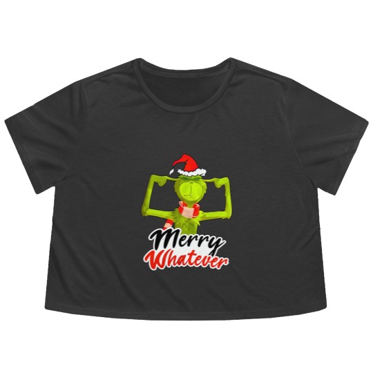 Discover The funny character Merry Whatever Flowy Cropped Tees