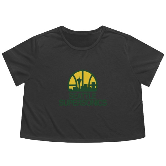 Discover Supersonics Seattle Flowy Cropped Tees