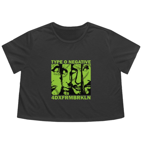 Discover Type O Negative World Coming Down Album Cover Flowy Cropped Tees, Hard Rock Music Flowy Cropped Tees