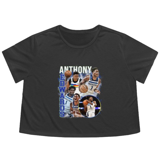 Discover Anthony Edwards Graphic Flowy Cropped Tees, Basketball Flowy Cropped Tees