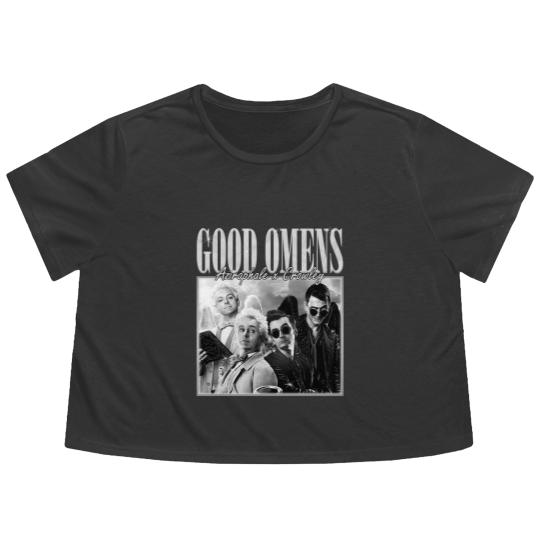 Discover Good Omens Movie Flowy Cropped Tees, Aziraphale 2023 Movie Bootleg Flowy Cropped Tees