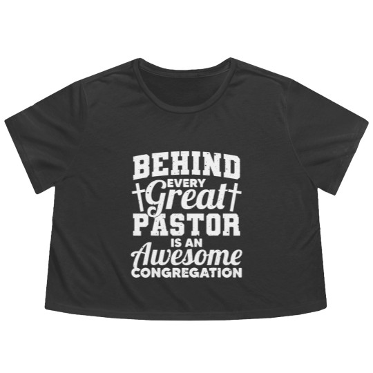 Discover Pastor Appreciation Art Men Women Preacher Clergy Ch.ristian Flowy Cropped Tees