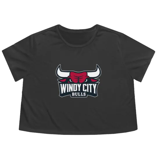 Discover Windy City Bulls Flowy Cropped Tees