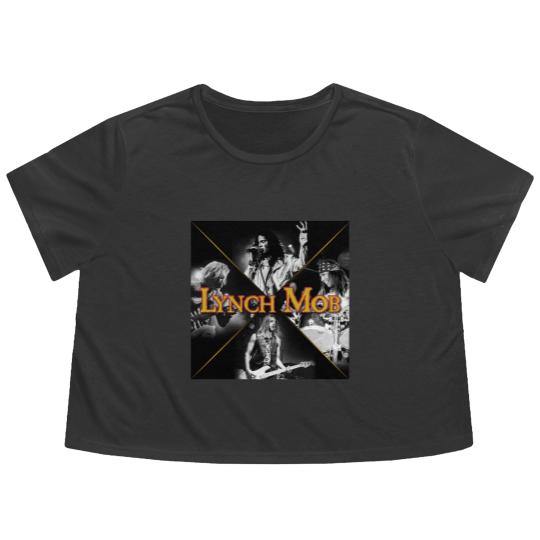 Discover Lynch Mob World Tour Flowy Cropped Tees, Vintage Lynch Mob Band Flowy Cropped Tees, Retro Lynch Mob Band Flowy Cropped Tees