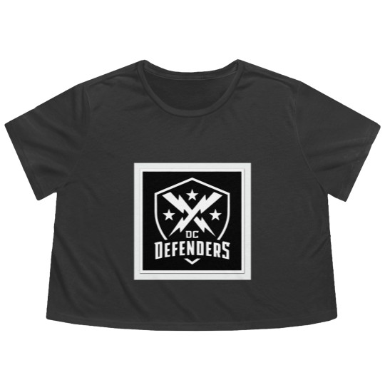Discover dc defenders black dark Flowy Cropped Tees