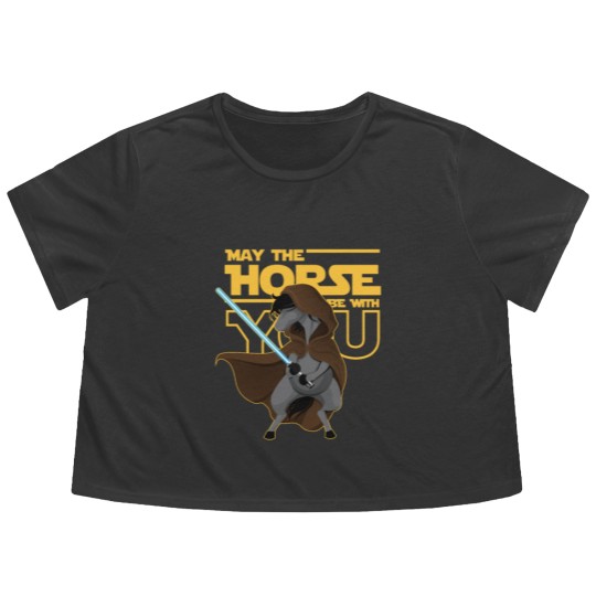 Discover May The Horse Be With You Funny Parody Flowy Cropped Tees
