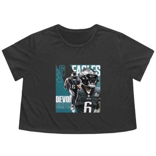 Discover DeVonta Smith Football DesignEagles Flowy Cropped Tees