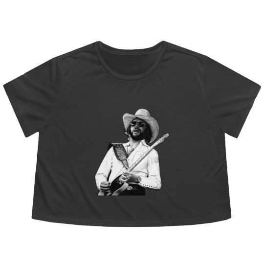 Discover Hank Williams jr. Retro - Hank Williams Jr - Flowy Cropped Tees