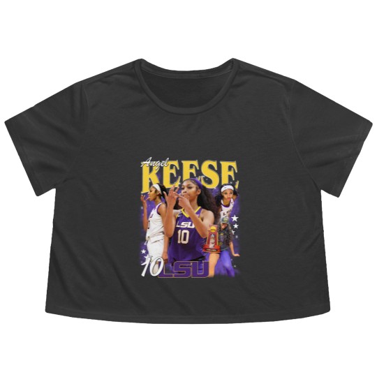 Discover Angel Reese Vintage Flowy Cropped Tees