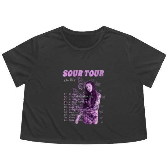 Discover Sour Tour concert Classic Flowy Cropped Tees