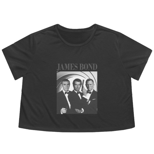 Discover James Bond Movie Flowy Cropped Tees, James Bond Flowy Cropped Tees, Vintage Flowy Cropped Tees