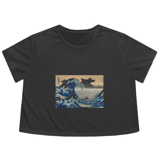 Discover Hokusai great wave Flowy Cropped Tees