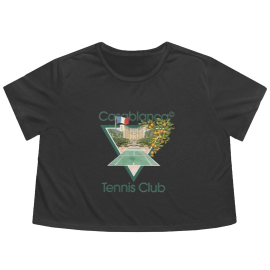 Discover Vintage Casablanca Tennis Club Flowy Cropped Tees