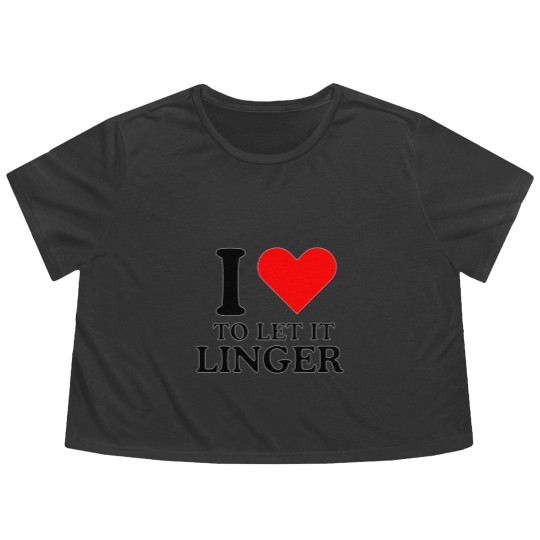 Discover LET IT LINGER , I love to let it linger by the cranberries Flowy Cropped Tees