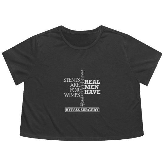 Discover Real Men Have Bypass Surgery Open Heart Surgery Flowy Cropped Tees