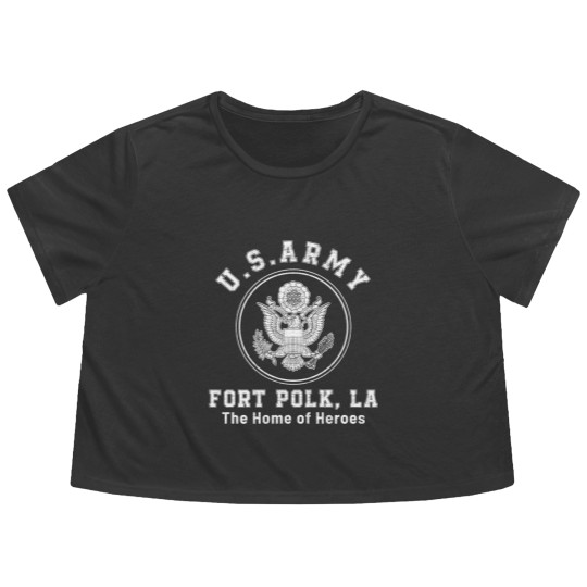 Discover Fort Polk Louisiana Flowy Cropped Tees