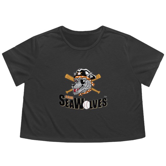 Discover erie seawolves logo Flowy Cropped Tees