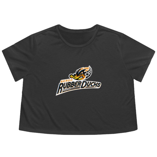 Discover Akron RubberDucks Logo Flowy Cropped Tees