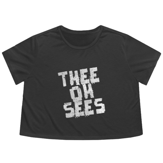 Discover Thee Oh Sees  Merch  Thee Oh Sees  Merch Flowy Cropped Tees