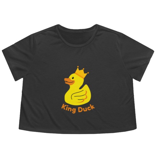Discover King Duck - King Rubber Duck Flowy Cropped Tees