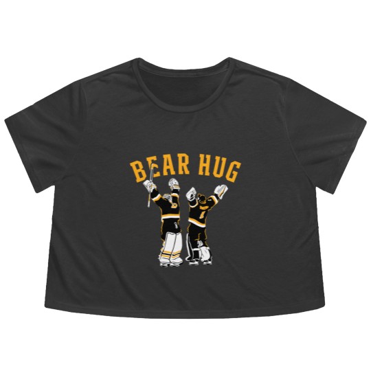 Discover Goalie Bear Hug Flowy Cropped Tees