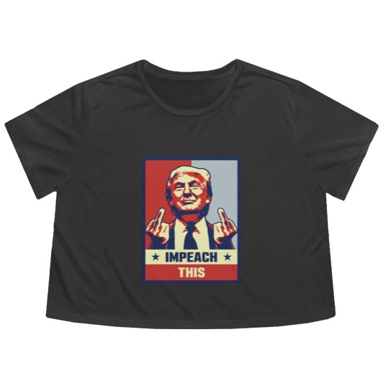 Discover Donald Trump Impeach This Flowy Cropped Tees