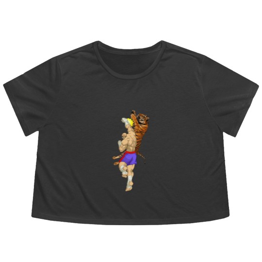 Discover Tiger Uppercut Flowy Cropped Tees