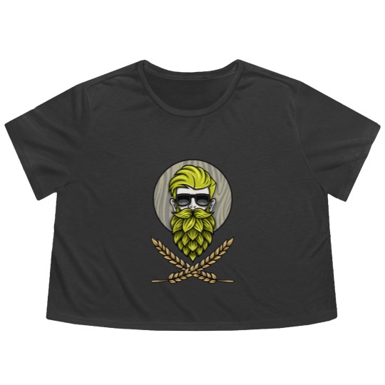 Discover Green Hops Beard - Beer Style - Hops Fashion Flowy Cropped Tees