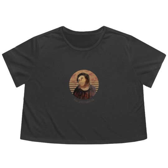 Discover Viva La Restauracion Jesus Fresco Restoration Fail Meme | Active Flowy Cropped Tees