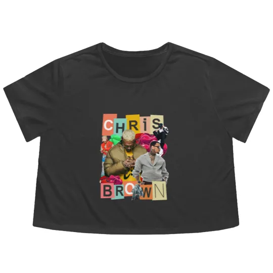 Discover Vintage Breezy Chris Brown Flowy Cropped Tees