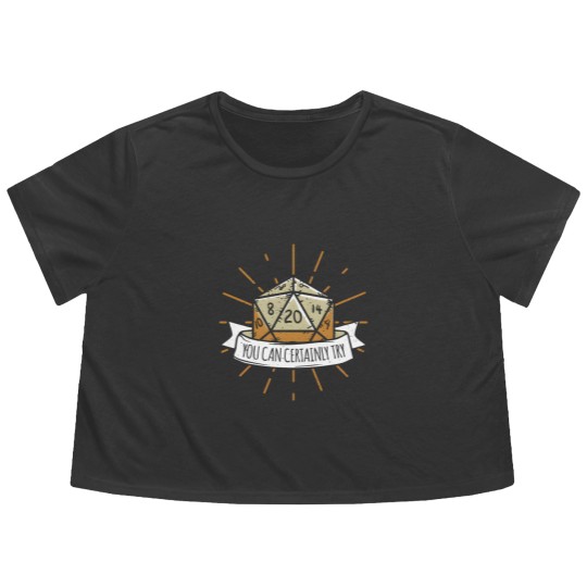 Discover You can Certainly Try Dragon Dice Wizard Gamer Flowy Cropped Tees
