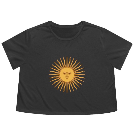 Discover Argentinian Sun Flowy Cropped Tees