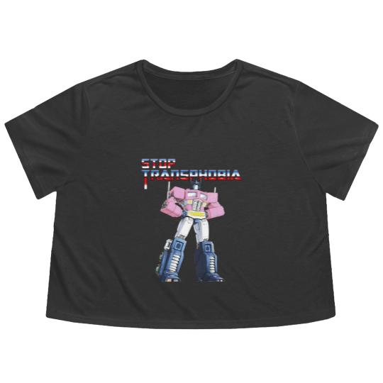 Discover Stop Transphobia Flowy Cropped Tees, Stop Transphobia Flowy Cropped Tees