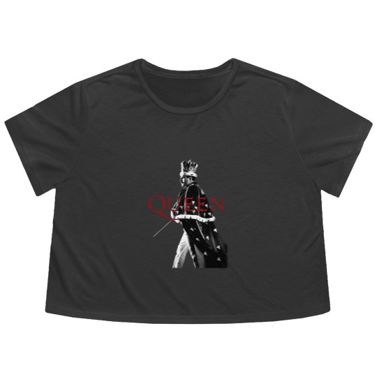 Discover Queen Freddie Mercury Live in Concert Flowy Cropped Tees