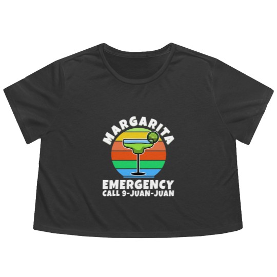 Discover Margarita Emergency Flowy Cropped Tees
