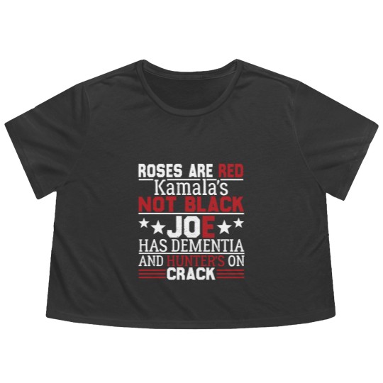 Discover Biden roses are red kamalas not black joe Flowy Cropped Tees