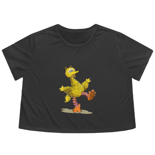 Discover Retro Art Big Bird Flowy Cropped Tees