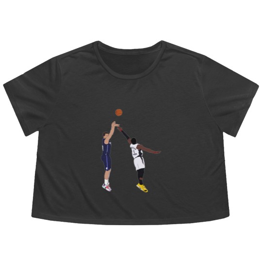 Discover Luka Doncic Game Winner Over the Flowy Cropped Tees
