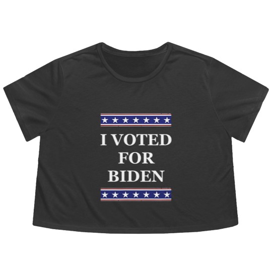 Discover i voted for biden pro joe biden democrats liberals gifts Flowy Cropped Tees