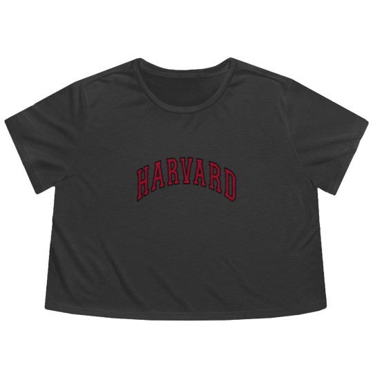Discover Get Here Harvard University Flowy Cropped Tees - Arched Block - Officially Licensed Flowy Cropped Tees