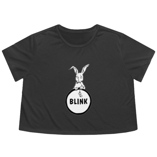 Discover blink early rabbit logo (before 182) Flowy Cropped Tees