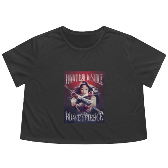 Discover Wonder Woman Fight For Justice Flowy Cropped Tees