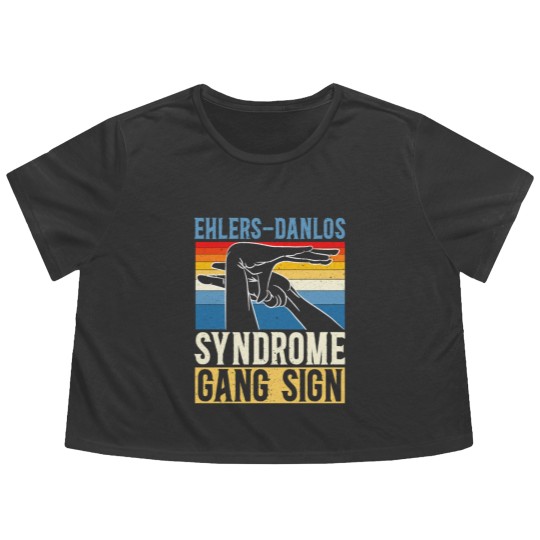 Discover Ehlers-Danlos Syndrome Gang Sign EDS HSD Flowy Cropped Tees