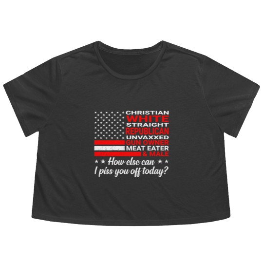 Discover Christian White Straight Republican Unvaxxed (On Flowy Cropped Tees
