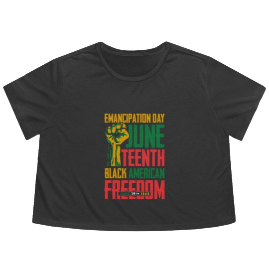Discover Juneteenth Flowy Cropped Tees Women Juneteenth
