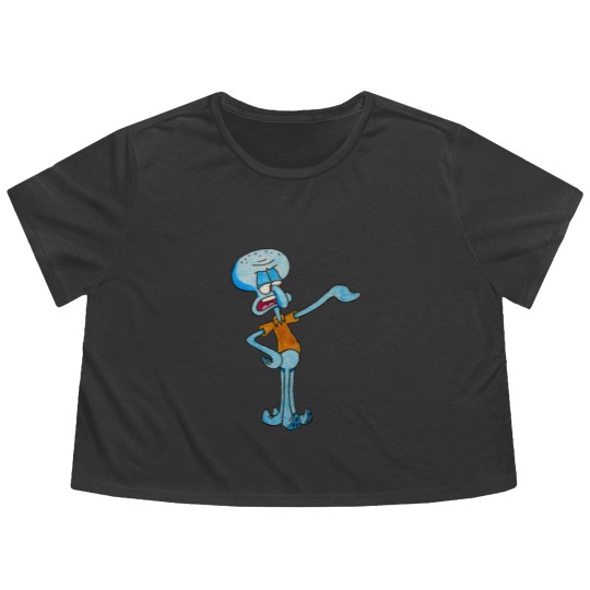 Discover Grumpy Squidward - Squidward - Flowy Cropped Tees